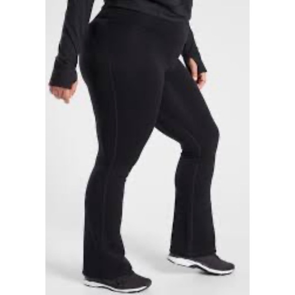 Athleta Pants - Athleta Polartec Power Stretch Pant Wide Leg Outdoor Black 2X New